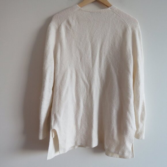 MADEWELL Cozy Walker Open Front Cardigan in Antique Cream Wool Alpaca - Sz XS - Picture 9 of 15